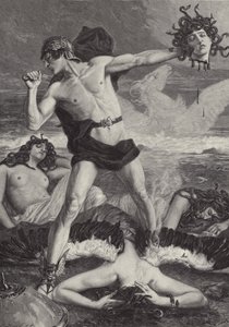Perseus öppnar Medusas huvud av Eduard Kaempffer