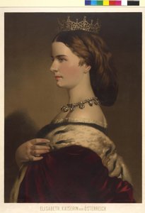 Kejsarinnan av Österrike Elisabeth (litografi)