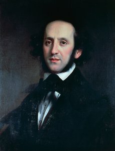 Porträtt av kompositören och dirigenten Felix Mendelssohn (Hamburg