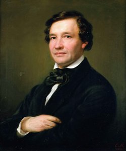 Porträtt av pianisten och kompositören Wilhelm Taubert 1811-1891, 1862.
