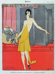 At the Couturier, en modell med Paul Poiret (1879-1944) från 