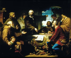 Christopher Columbus i klostret La Rábida av Eduardo Cano