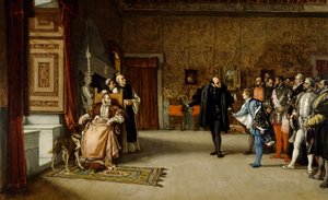 Juan de Austrias presentation för kejsar Carlos V i Yuste, 1869