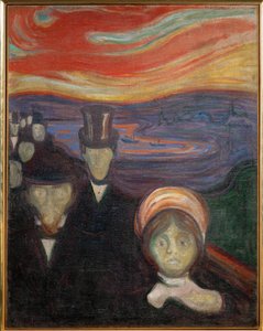 Anxiety (olja på duk) av Edvard Munch