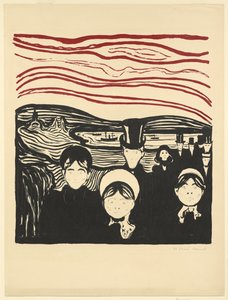 Ångest, 1896 av Edvard Munch