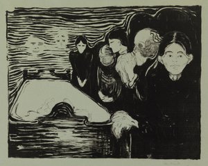 Vid dödsbädden av Edvard Munch
