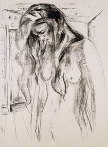 gråtande flicka; gråtande tjej av Edvard Munch