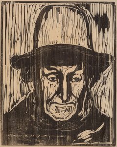 Den gamle fiskaren. 1897 av Edvard Munch