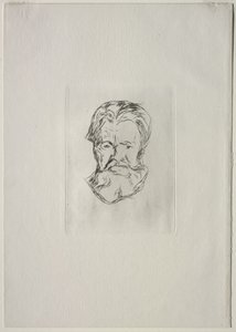 En mans huvud av Edvard Munch