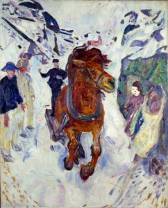 Hästgaloppsmålning av Edvard Munch (1863-1944) 1910-1912 Dim. 148x119,5 cm Oslo, Kommunala konstsamlingar Munchmuseet (Musee Munch) av Edvard Munch
