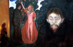 Svartsjuka, 1895 av Edvard Munch