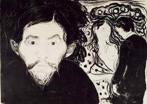 Svartsjuka, 1896 av Edvard Munch
