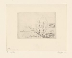 Landskap med hus Norskt landskap (originaltitel) av Edvard Munch