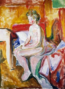 Naken på sängkanten av Edvard Munch