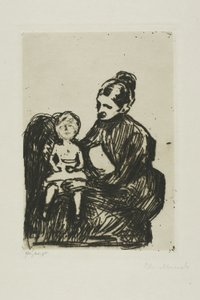 Sjuksköterska med en pojke/Modern och det gråtande barnet av Edvard Munch