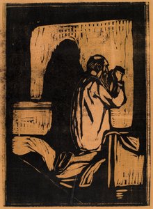 Gammal man ber av Edvard Munch