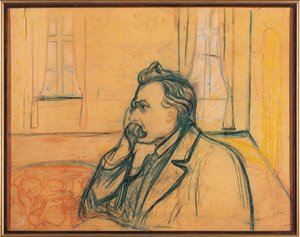 Porträtt av Friedrich Nietzsche av Edvard Munch
