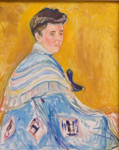 Porträtt av Hanni Esche, av Munch, Edvard (1863-1944). Olja på duk av Edvard Munch