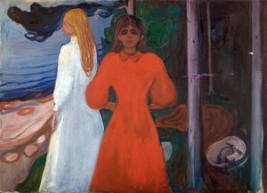 röd och vit av Edvard Munch