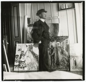 Självporträtt på 53 Am Strom i Warnemünde av Edvard Munch