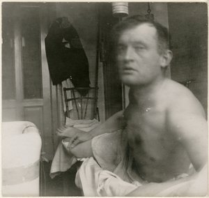Självporträtt "à la Marat av Edvard Munch