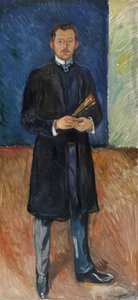 Self-Portrait with Brushes av Edvard Munch