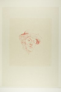 Självporträtt med hatt I av Edvard Munch