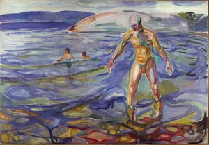 Badarmålningen av Edvard Munch (1863-1944) 1918 Sön. 138x199,5 cm Oslo, Kommunala konstsamlingar av Edvard Munch