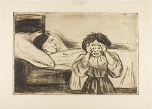 Den döda modern och hennes barn av Edvard Munch