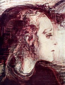 Den sjuka flickan, 1907 av Edvard Munch