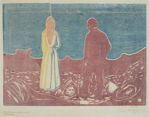 Två människor, 1899 (The Lonely Ones) av Edvard Munch