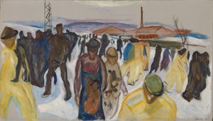 Arbetare som återvänder hem av Edvard Munch