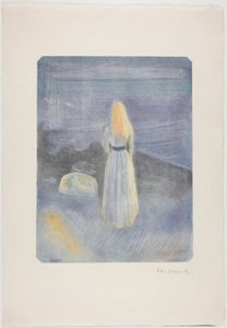Ung kvinna på stranden av Edvard Munch
