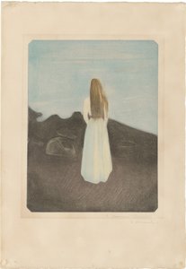 Ung kvinna på stranden av Edvard Munch