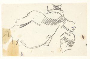Figurstudie för Langeliniebilden av Edvard Weie