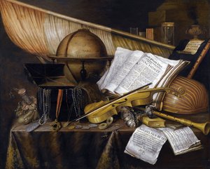 Vanitas stilleben - målning av Edwaert Collier (1642-1708) av Edwaert Colyer or Collier