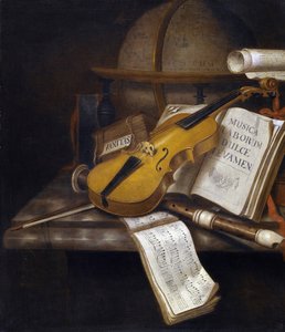 Vanitas stilleben - Peinture par Edwaert Collier (1642-1708), - Olja på duk, 71,6x60,6 - Privat samling av Edwaert Colyer or Collier