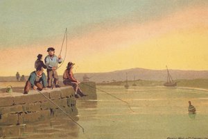 Piren vid Berwick (färglitografi)