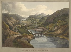Kartor K, Top 47. 70b Vale of Ffestiniog, Merionethshire av Edward (after) Goodwin
