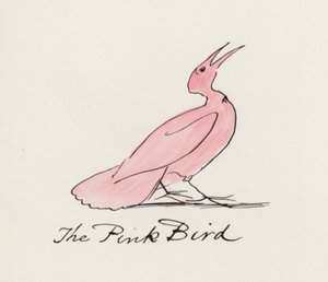 Edward Lear, The Bird Book: The Pink Bird (färg litho)
