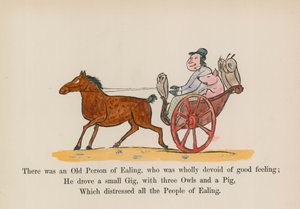Det fanns en gammal person från Ealing, som var helt utan god känsla (färggravyr) av Edward (after) Lear