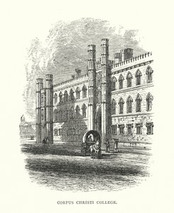 Corpus Christi College (gravyr) av Edward (after) Whymper