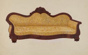 Mahogny soffa av Edward A. Darby