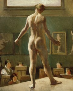 Manlig figur stående av Edward Alexander Wadsworth