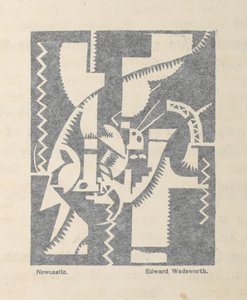 Newcastle av Edward Wadsworth från BLAST nr. 1, tidningen Vorticist
