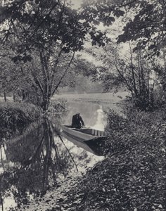 En sidoström på Misbourne (svartvitt foto)