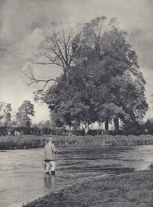 Grayling-tid över Romsey på Test (svartvitt foto) av Edward Alfred Barton