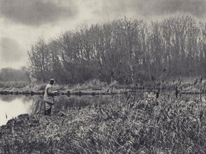 Spinning vid Leckford (svartvitt foto) av Edward Alfred Barton