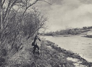 Snurra det översvämmade testet (svartvitt foto) av Edward Alfred Barton