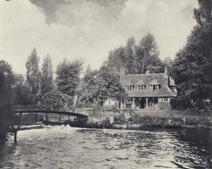 Thorney Weir Fishery House (svartvitt foto)